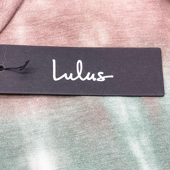 Lulus Womens‎ M Iconic Moves Tie Dye Sweatshirt Brown Green Slouchy Hippie USA - Picture 5 of 9